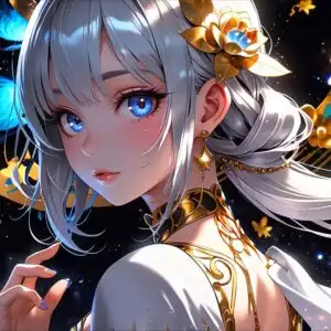 Anime Girl Lunar Bloom