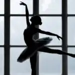 Ballerina Dancing Silhouette Window