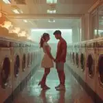 Couple at Retro Laundromat