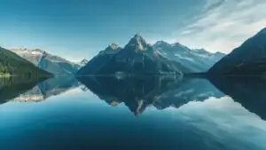 Crystal Alpine Lake Reflection