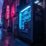 Cyberpunk Vending Machine In Alley