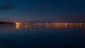 Distant Lights Across the Bay