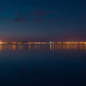 Distant Lights Across the Bay