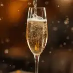 Elegant Champagne Flute with Rising Bubbles