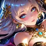 Floating Through The Stars Anime Girl