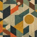 Geometric Dotted Half Tone Pattern Retro