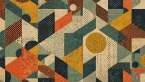 Geometric Dotted Half Tone Pattern Retro