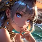 Golden Coast Sunset Girl
