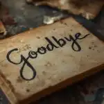 Goodbye Scribbled in Notebook