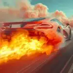 Hypercar Exhaust Flames Shooting Out During Acceleration