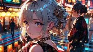 Lost In Tokyo Nights Anime Girl