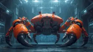 Mega-Crab Construction Bot in Ocean Tech Site