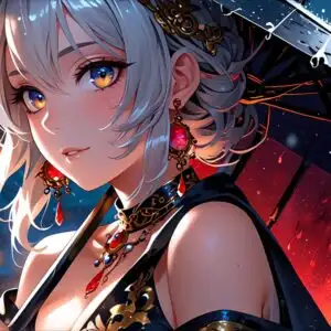 Midnight Rain Dreams Anime Girl