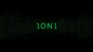 Minimalist Binary Code Screen Green Text