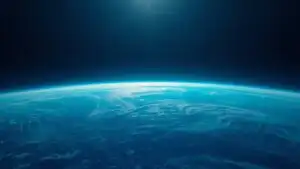 Minimalist Earth Atmosphere Blue Layer