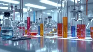 Minimalist Laboratory Test Tubes Vials