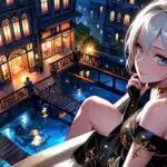 Moonlit City Streets Anime Girl