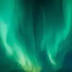 Northern Lights Abstract Green Swirl Sky