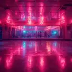Old School Roller Disco Interior Lights Mirror