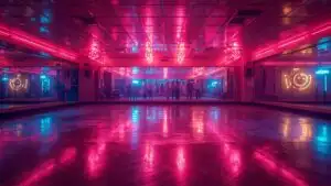 Old School Roller Disco Interior Lights Mirror