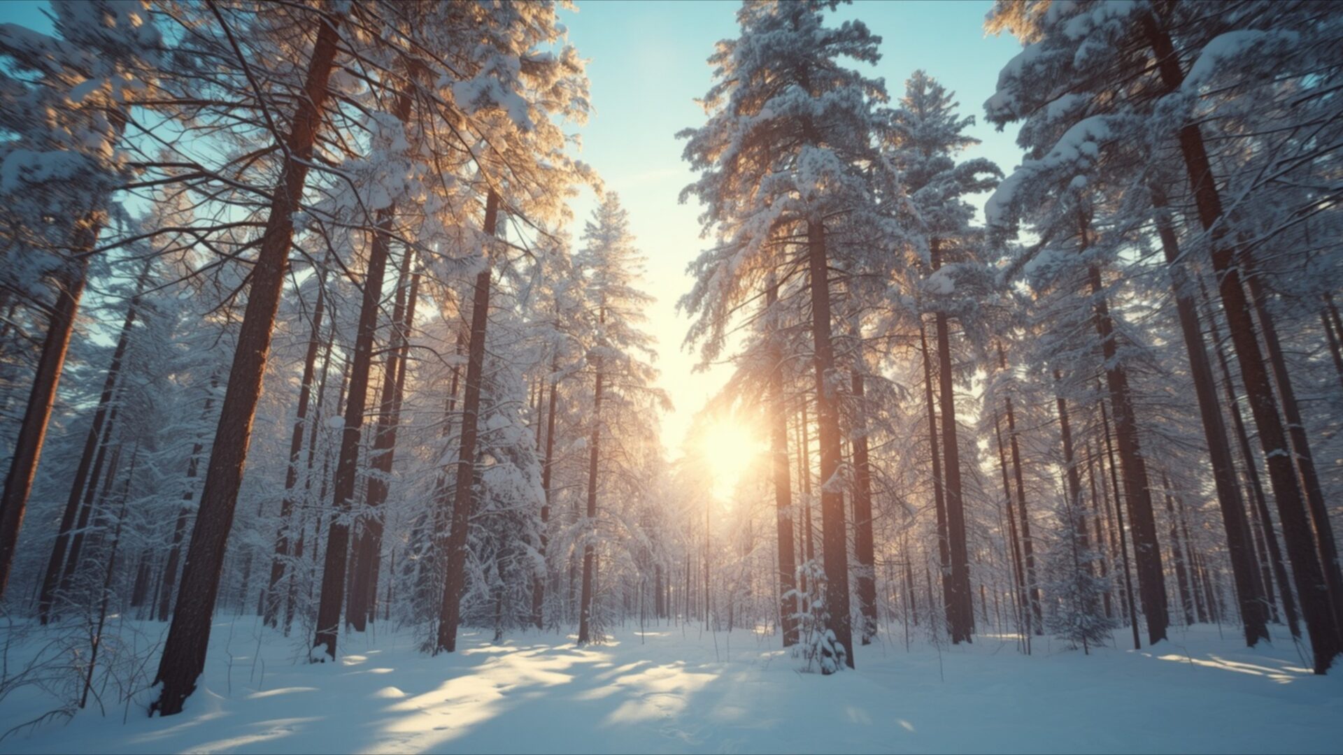 pine forest snow covered ground winter sun wallpaper, landscapes, bright, crisp, pine forest, serene, snow covered ground, winter sun, desktop, mobile, background