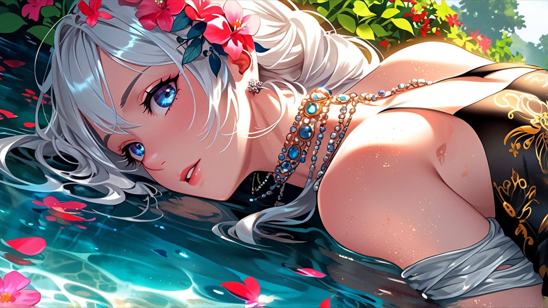 quiet summer memories anime girl wallpaper, anime & games fantasy, 4k wallpaper, aesthetic anime, anime artwork, anime beauty, anime girl wallpaper, blue eyes anime, cute anime girl, desktop, mobile, background