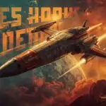 Retro Poster Typography Science Fiction Rocket Ship