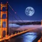 San Francisco Golden Gate Full Moon