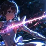 Starlight Warrior Girl With Cosmic Blade