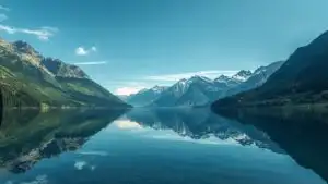 Swiss Alps Mountain Lake Reflection