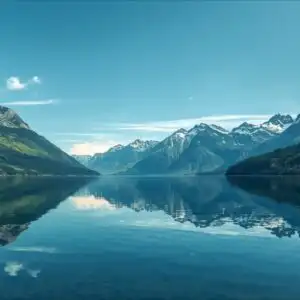 Swiss Alps Mountain Lake Reflection