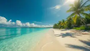 Tropical Island Beach Turquoise Ocean Water