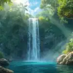 Tropical Jungle Waterfall Paradise