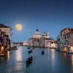 Venice Grand Canal Full Moon Reflection