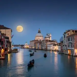 Venice Grand Canal Full Moon Reflection