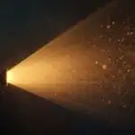 Vintage Film Projector Light Beam Dust Particles