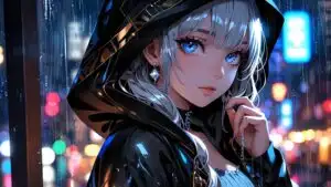 Rainlit Neon Reflection