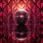 70s Disco Ball Reflection Geometric Pattern