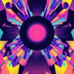 80s Style Geometric Abstract Pattern Design