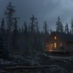 A Solitary Cabin in the Yukon Wilderness