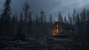 A Solitary Cabin in the Yukon Wilderness