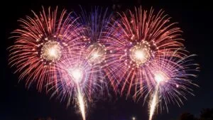 Abstract 4th of July Fireworks Dynamic