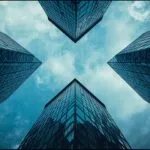 Abstract Geometric Skyscraper Pattern