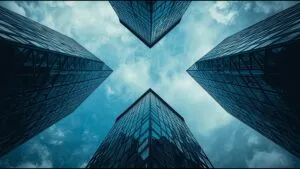 Abstract Geometric Skyscraper Pattern