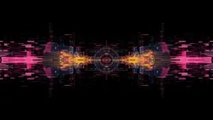 Abstract Glitch Digital Noise Interference