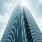 Abstract Lines of a Modern Skyscraper Facade