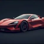 Abstract Low Poly Car Geometric Design