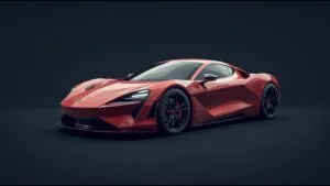 Abstract Low Poly Car Geometric Design