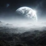 Alien Planet Landscape Exotic Foggy View