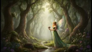 Art Nouveau Style Fairy Forest